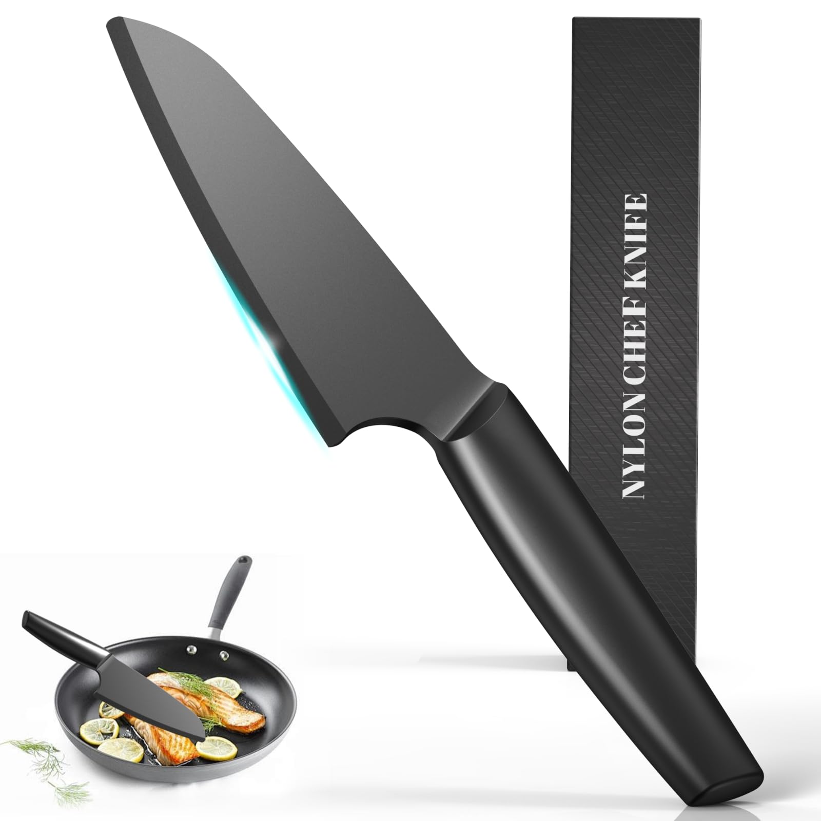 kitchen Kaizen Nylon Plastic Knife for Real Cooking, Cutting Pizza, Cakes, Bread, Fruits, Veggies, Durable for Kids and Professional Use