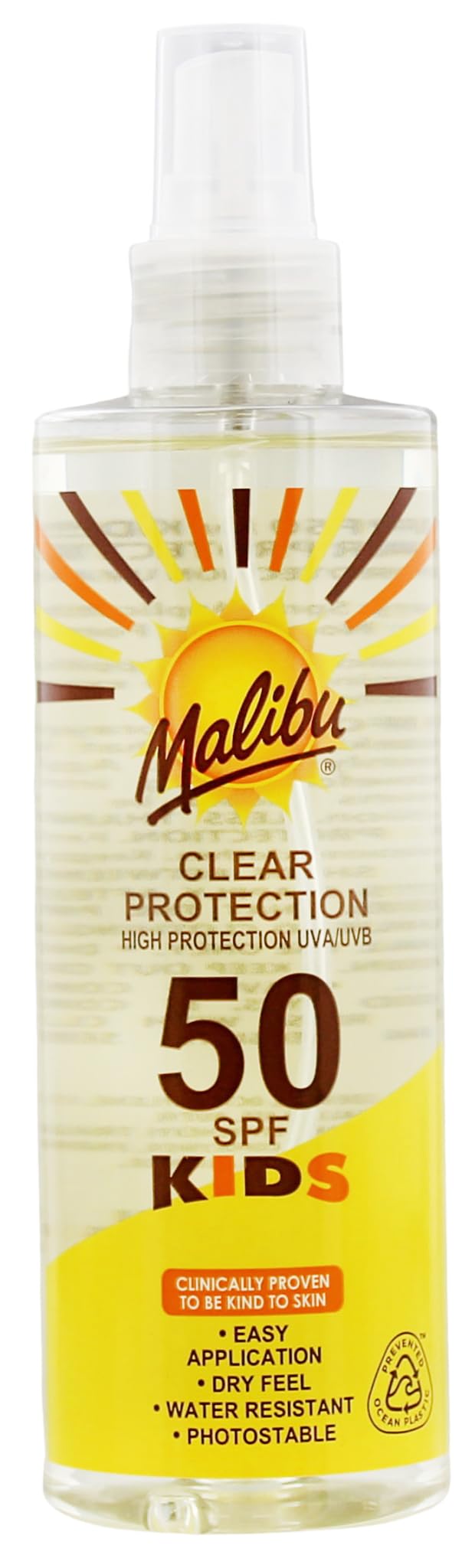 Malibu Kids Clear Protection Spray Spf 50 250Ml