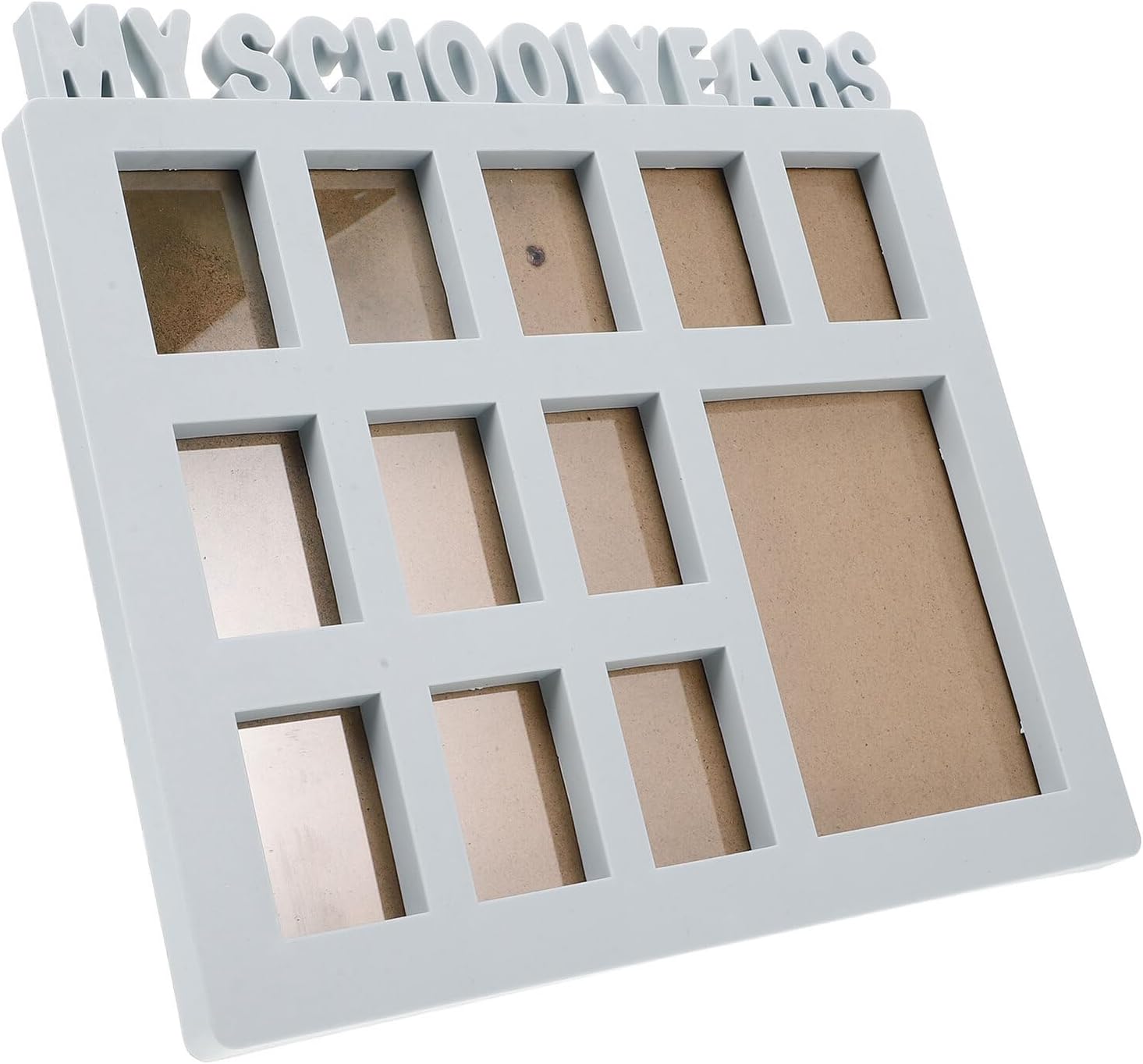 Luxshiny Blue Plastic School Photo Frame for Children, Home Bedroom Display