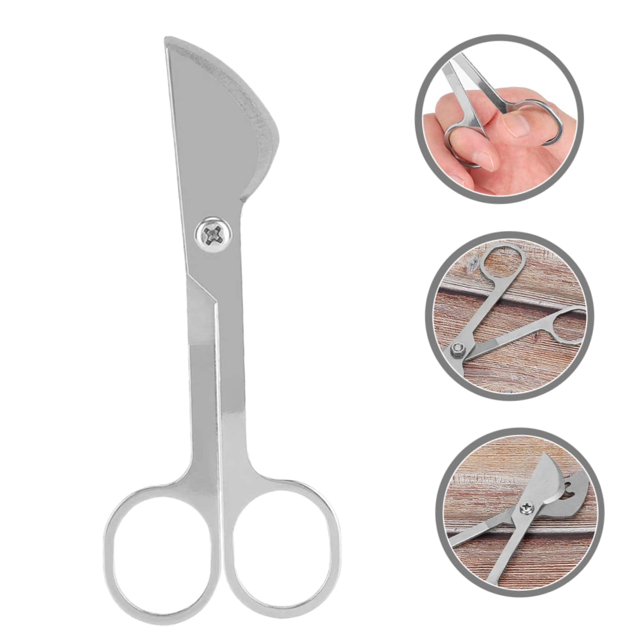 SEWACC 4 Stück Kuhsamenschere Rindersamenschere Feinrohrschere Für Rinder Viehschere Samenschneider Für Rinder Astschere Für Rindersperma Nutztierbedarf Rostfreier Stahl Silver