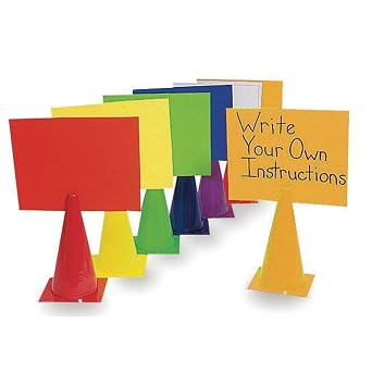 2-in-1 Message Cones 12", 12in Set of 6
