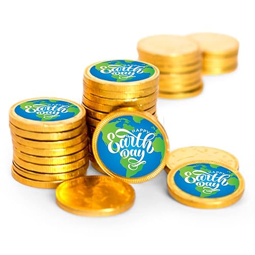 84 ct Earth Day Candy Party Favors Chocolate Coins Artículos promocionales Aula (paquete de 84)
