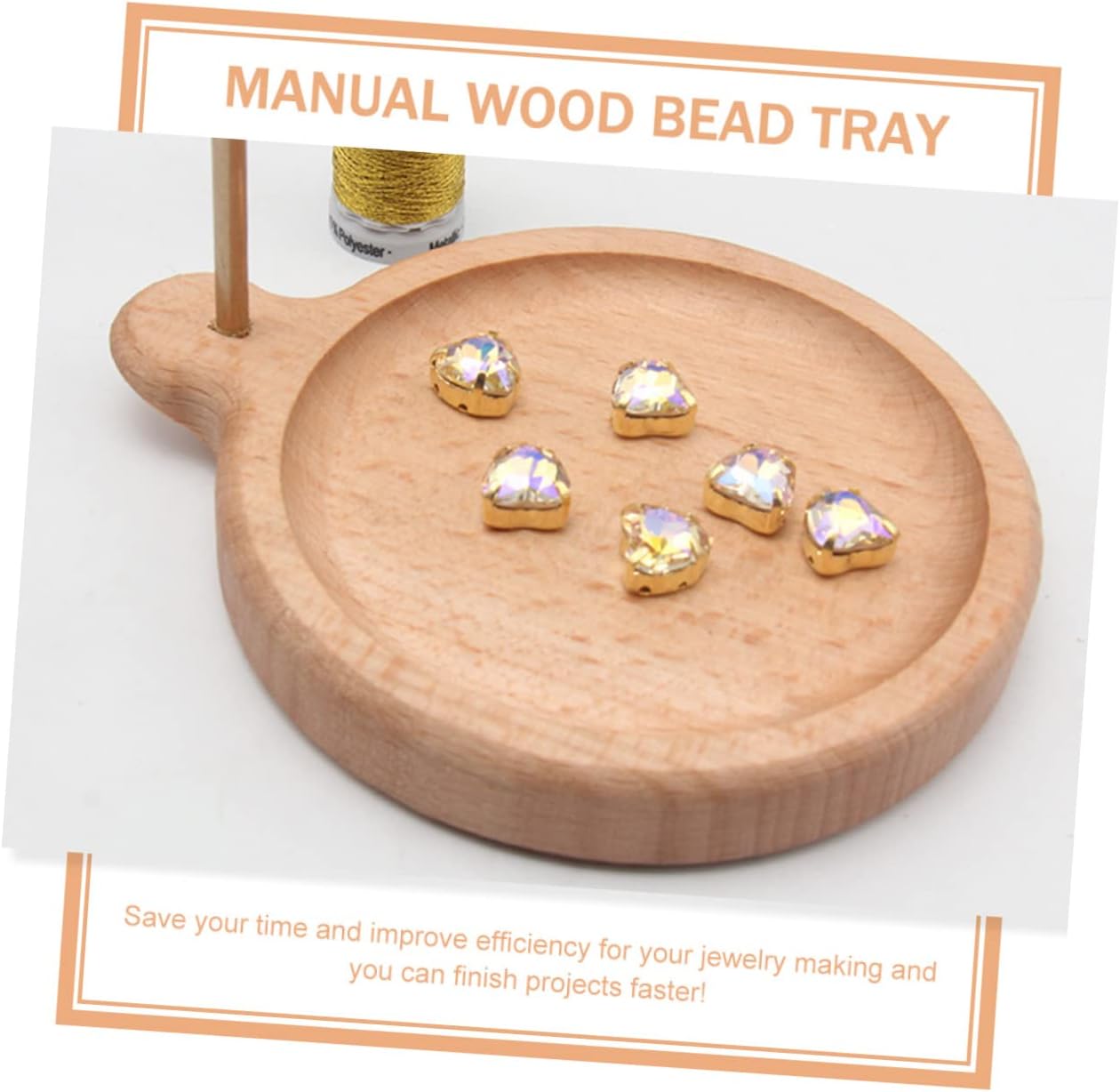VALICLUD Beading Tray Bobbin Holder Thread Spool Spinner for Beads Bead Making Supplies