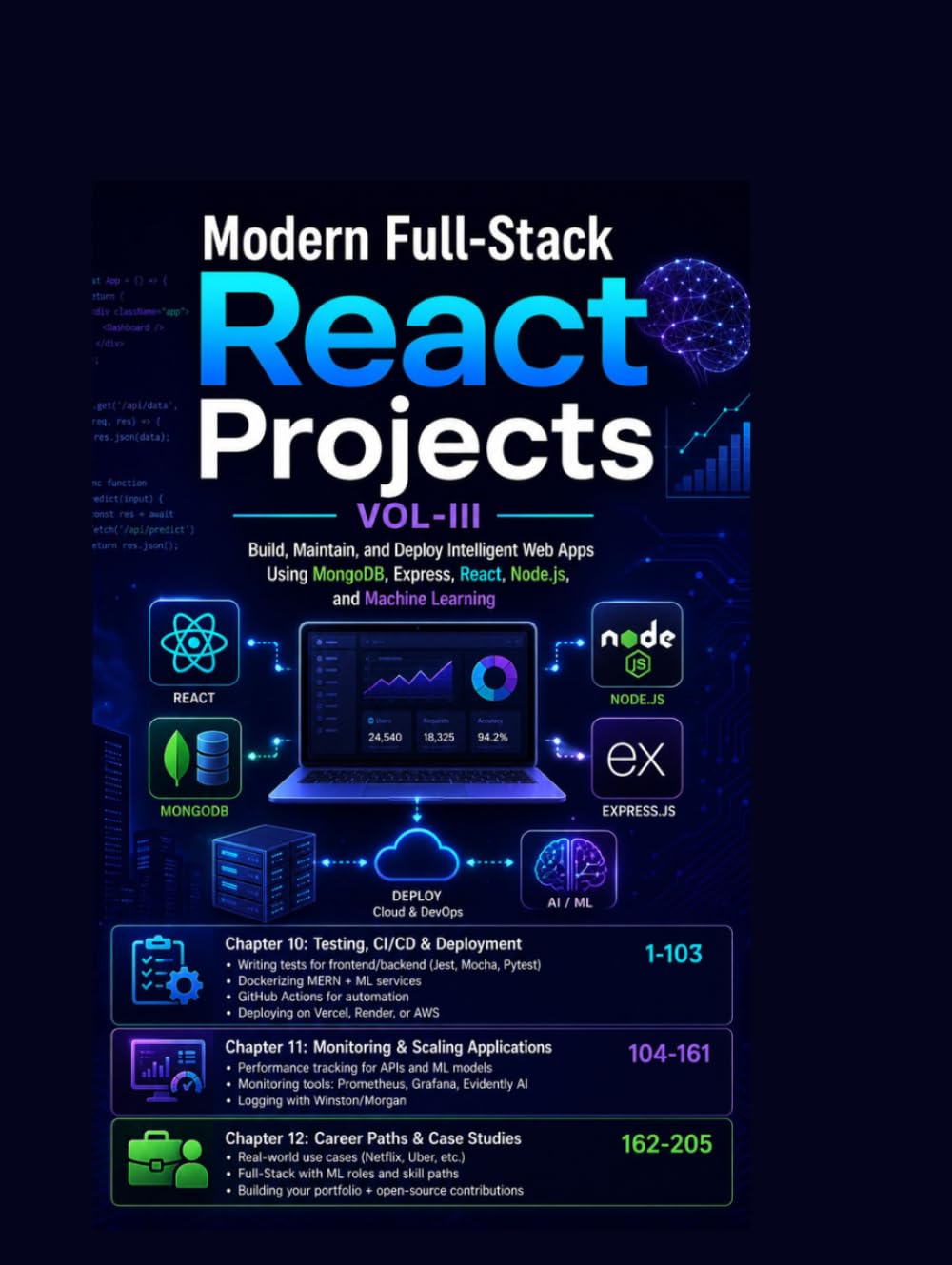 Modern Full-Stack React Projects VOL-III: Build, Maintain, and Deploy Intelligent Web Apps Using MongoDB, Express, React, Node.js, and Machine Learning