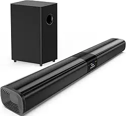 Saiyin Sound Bar with Subwoofer, 24 Inch Soundbar for TV, Sound Bars for TV with Optical, HDMI(ARC), AUX Inputs, Detachable Bluetooth Surround Sound System for TV
