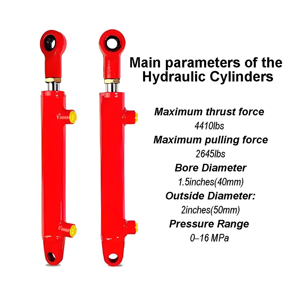 2 Ton Hydraulic Cylinder - 1.5" Bore, 12" Stroke -3
