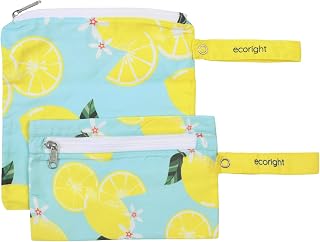 100% RECYCLED Reusable Sandwich Bags & Snack Bags by EcoRight | Food Safe BPA Free | Set of 2