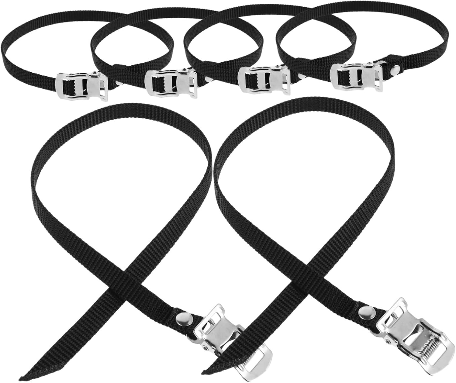 HEMOTON 6Pcs Adjustable Pedal Straps for Stationary Bikes Sturdy Slip Foot Straps for Exercise Equipment Cycling Accessories for Enhanced Comfort and Performance