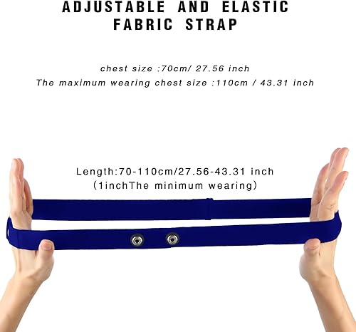 Miniatura 2 de Polar H10 H9 H7 Correa de pecho de repuesto - Ajustable suave HRM compatible con sensor de frecuencia cardíaca polar