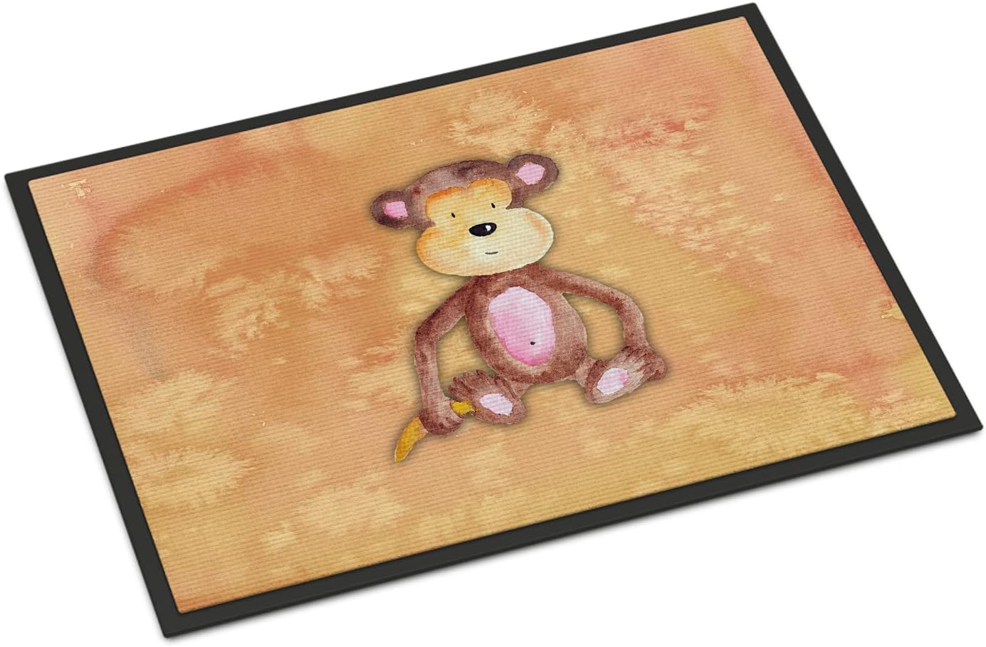 Caroline's Treasures BB7380JMAT Monkey Watercolor Doormat 24x36 Front Door Mat Indoor Outdoor Rugs for Entryway, Non Slip Washable Low Pile, 24H X 36W