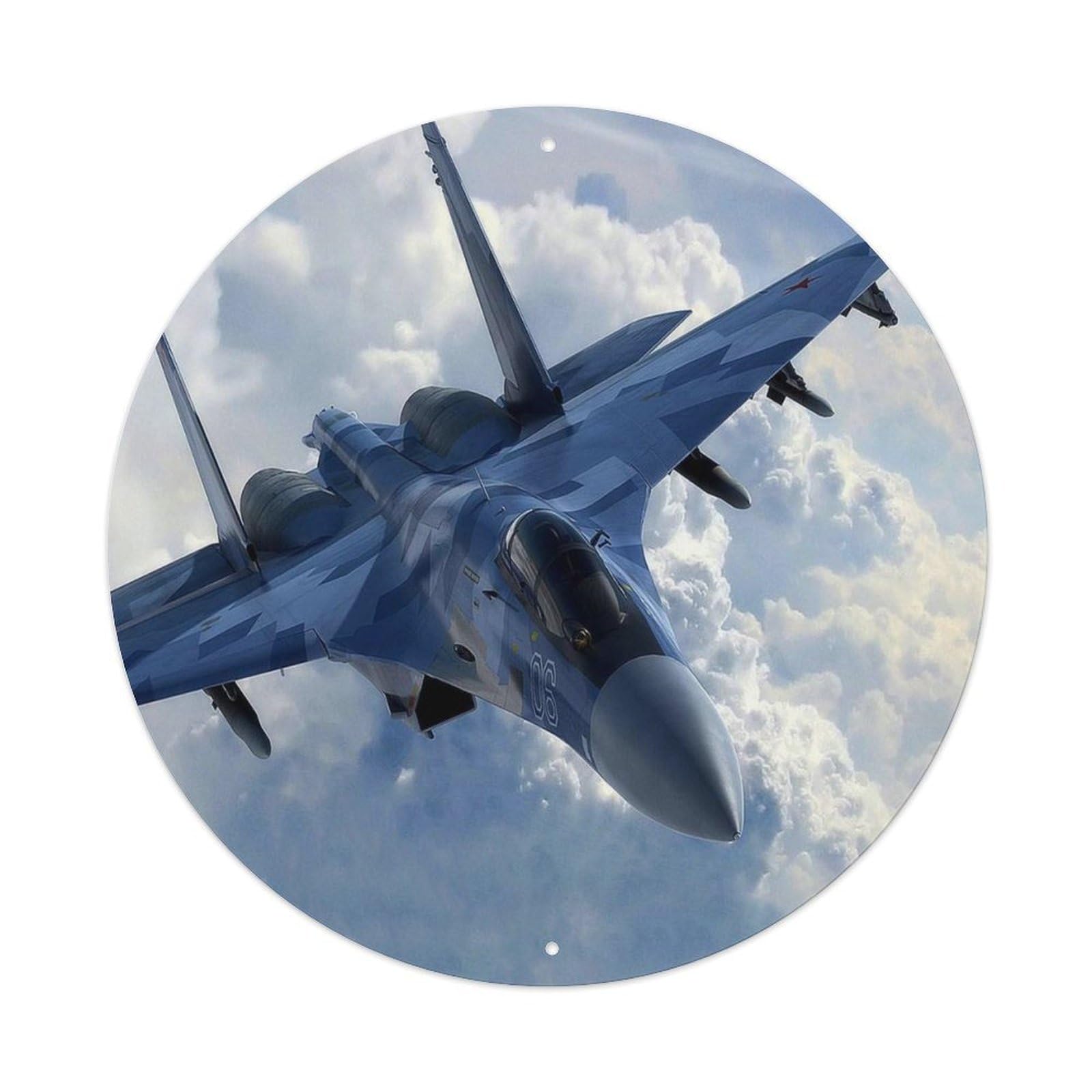 Su-35 Fighter Jet Military Aviation Classic Metal Tin Sign