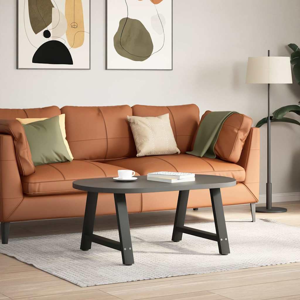 Générique Nogi stolika kawowego w kształcie litery A, 2 sztuki, czarne, stal lakierowana proszkowo, 60 x (42-43) cm, z regulowanymi poziomami i śrubami do łatwego mocowania