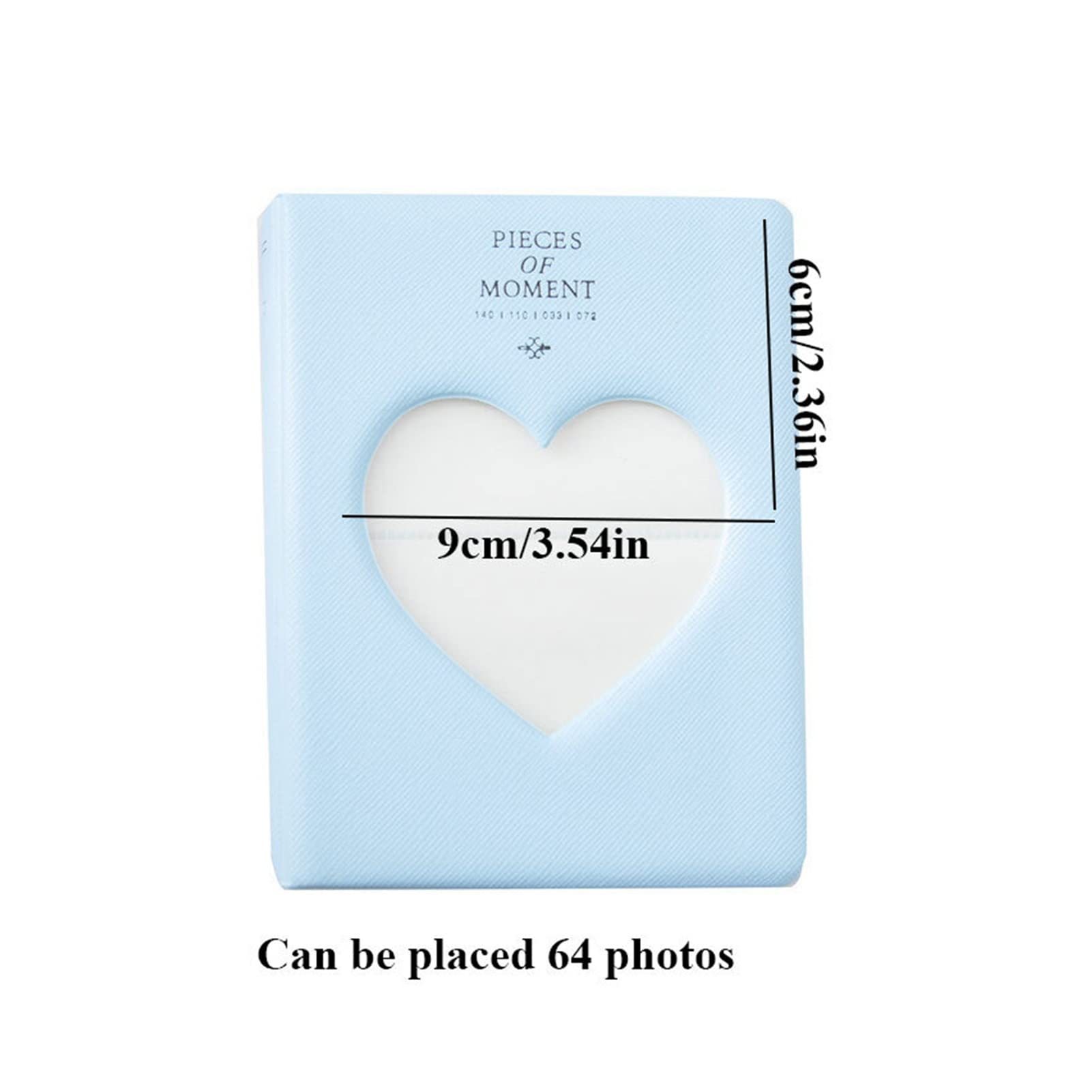 Album fotograficzny "zrób to sam". Mini album na zdjęcia z kartami 3 cale 64 album kieszonkowy, miłosny, bilet, gwiazda, kolekcja zdjęć, album fotograficzny (kolor: miętowa zieleń)