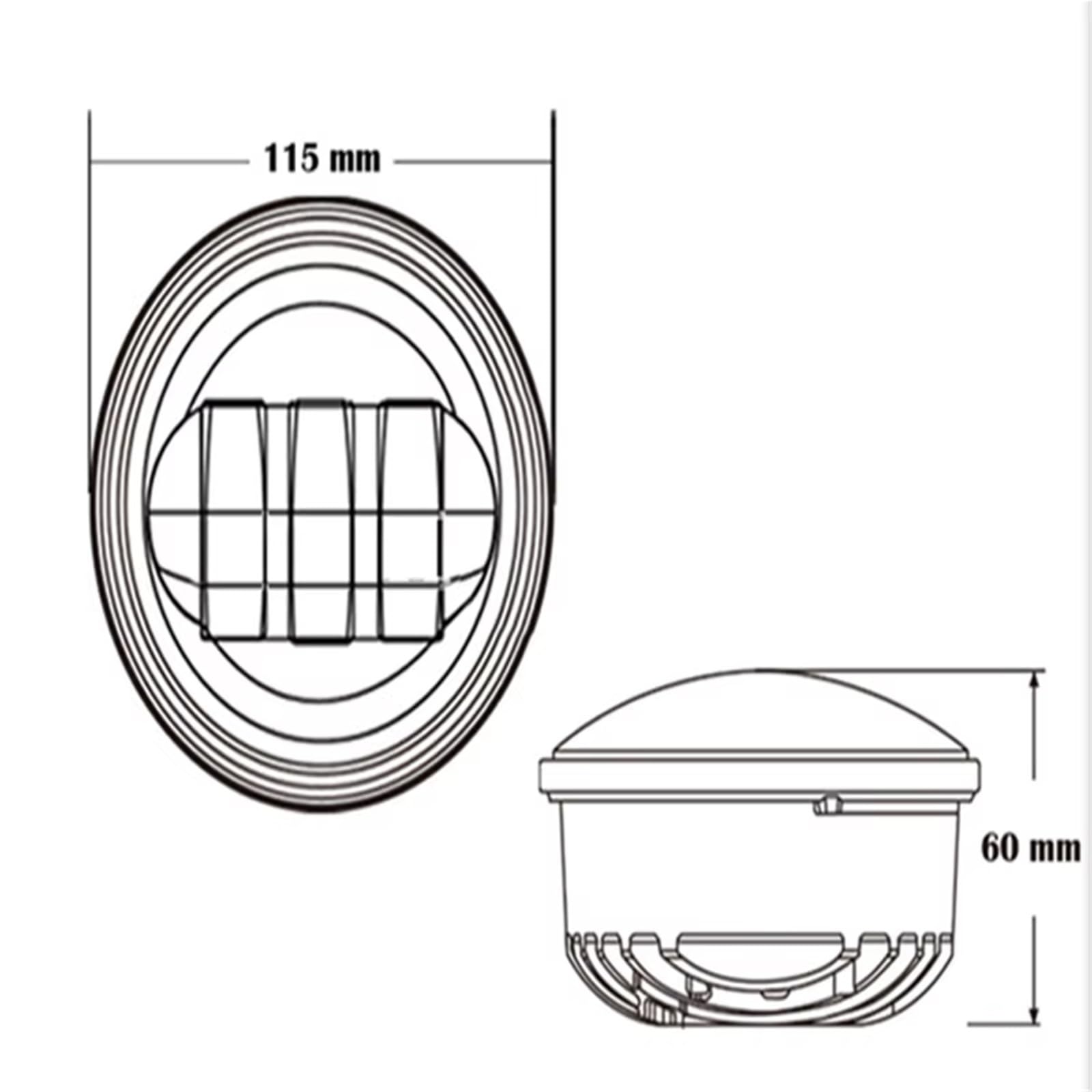 Feux Avant Moto Feux Antibrouillard pour Moto 4.5 Pouces Feux Croisement À LED 4-1/2 Pouces Feux Travail Et Conduite 4.5 Pouces pour Moteur Phare Avant Moto(Noir)