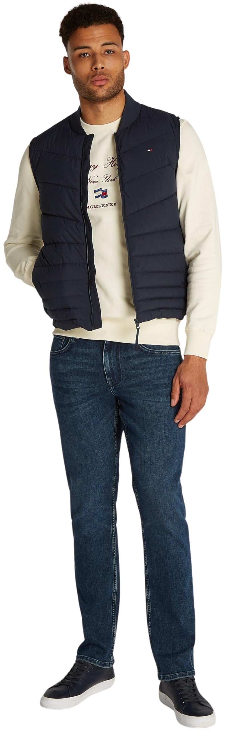 Tommy Hilfiger Uomo Gilet Mix Quilt Impermeabile