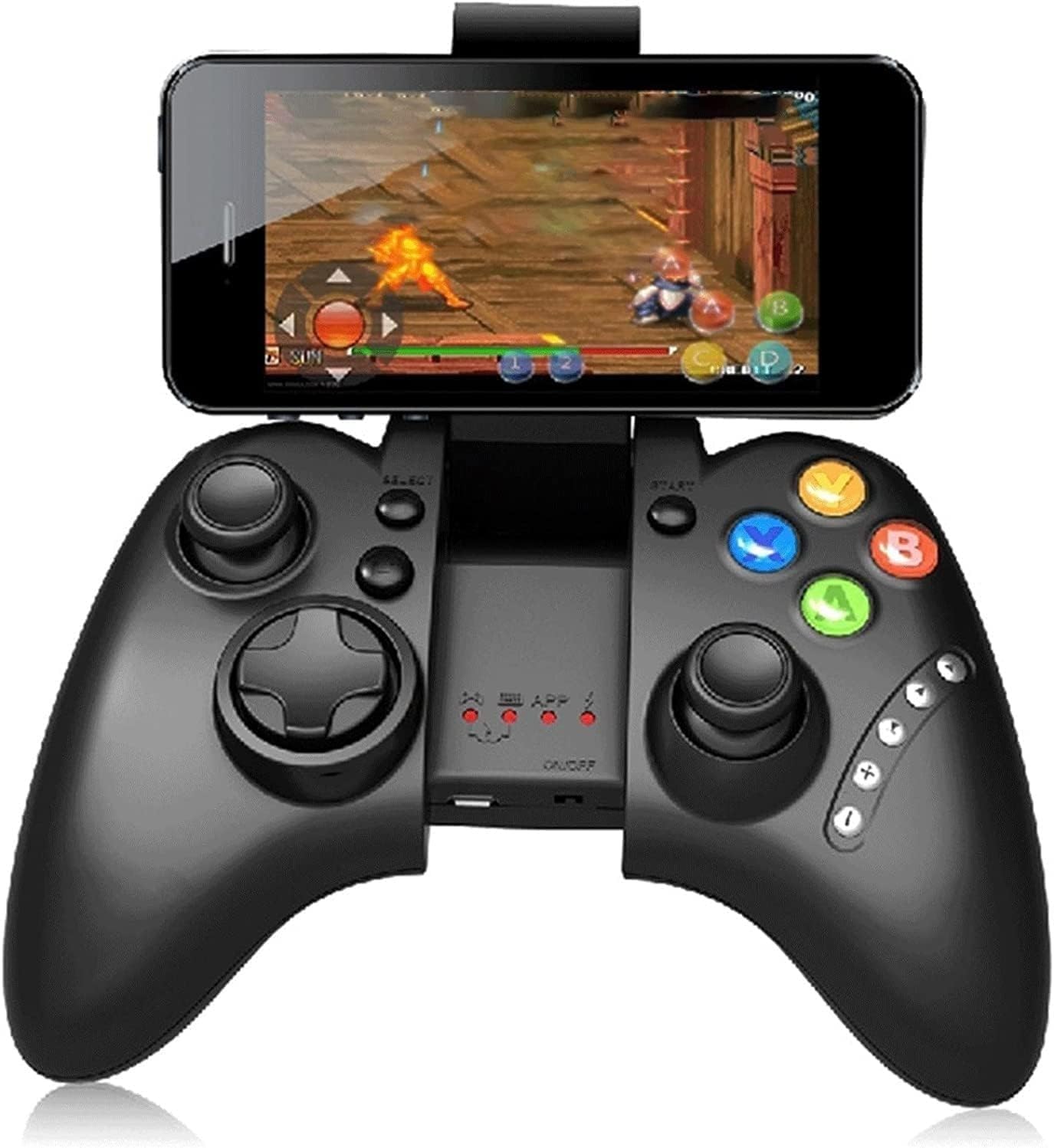 LEONYS Controlador Gamepad, Controlador inalámbrico Gamepad, Joystick Gamepad for teléfono móvil con soporte retráctil for teléfono, for entretenimiento en juegos Operación simple, le permite experime