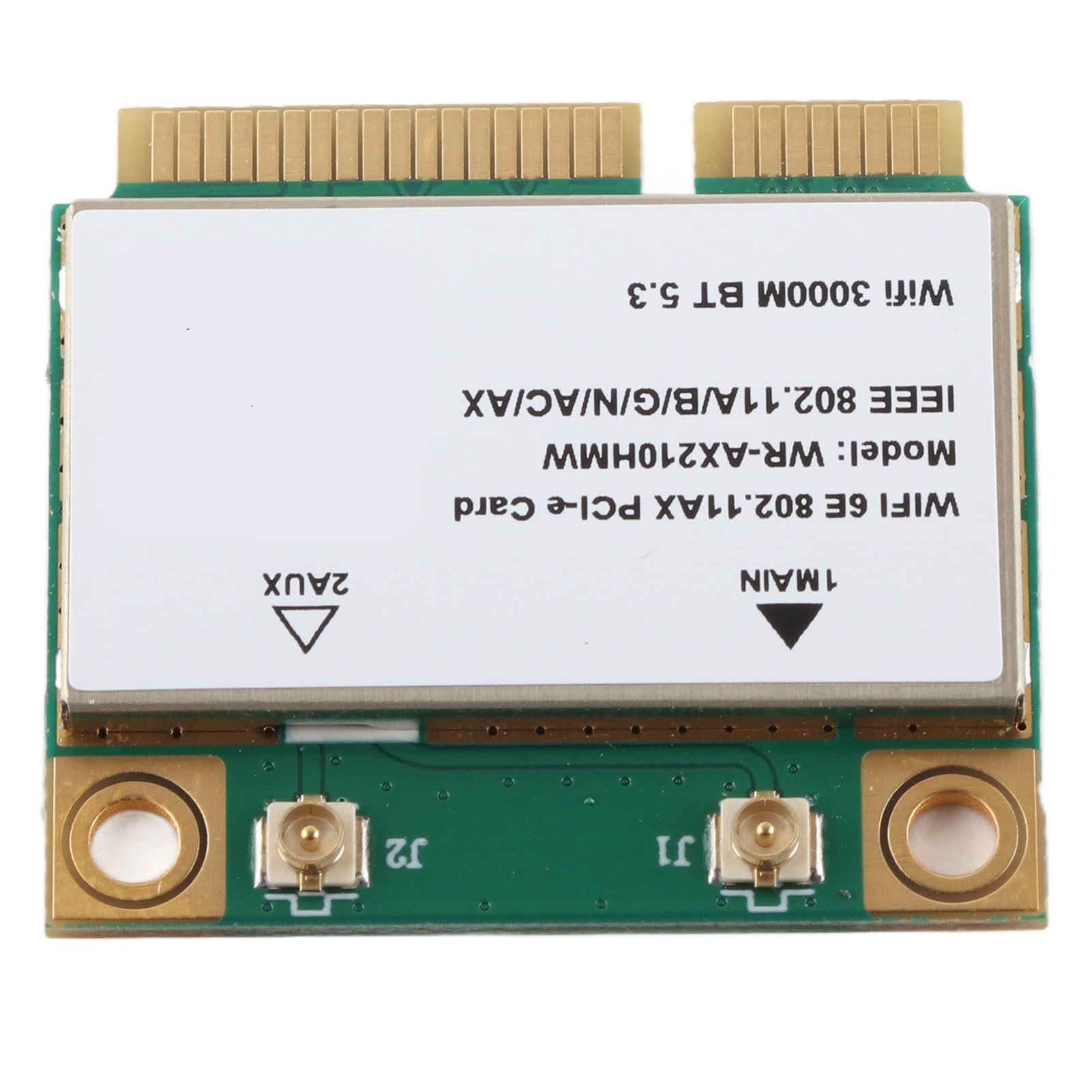 Zunate Scheda di Rete Wrieless, AX210HMW Triple Band 5374M (2.4GHz 574Mbps o 5GHz 2400Mbps o 6G) Mini PCIE Gigabit WiFi 6E Adapter con Bluetooth 5.2, per 10