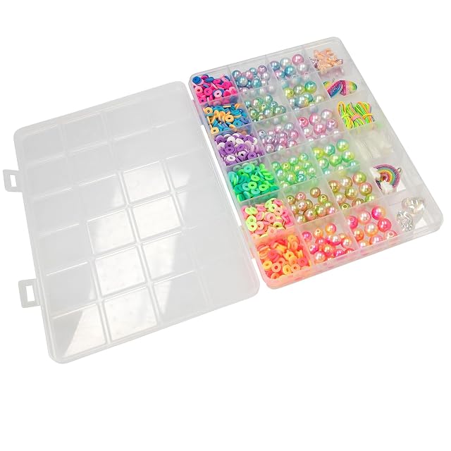 Foto 4 de 5 de Depesche 13419 Ylvi - DIY Rainbow Bead Set, 18 Tipos de Cuentas en los Colores del Arco Iris Incl. Colgante…