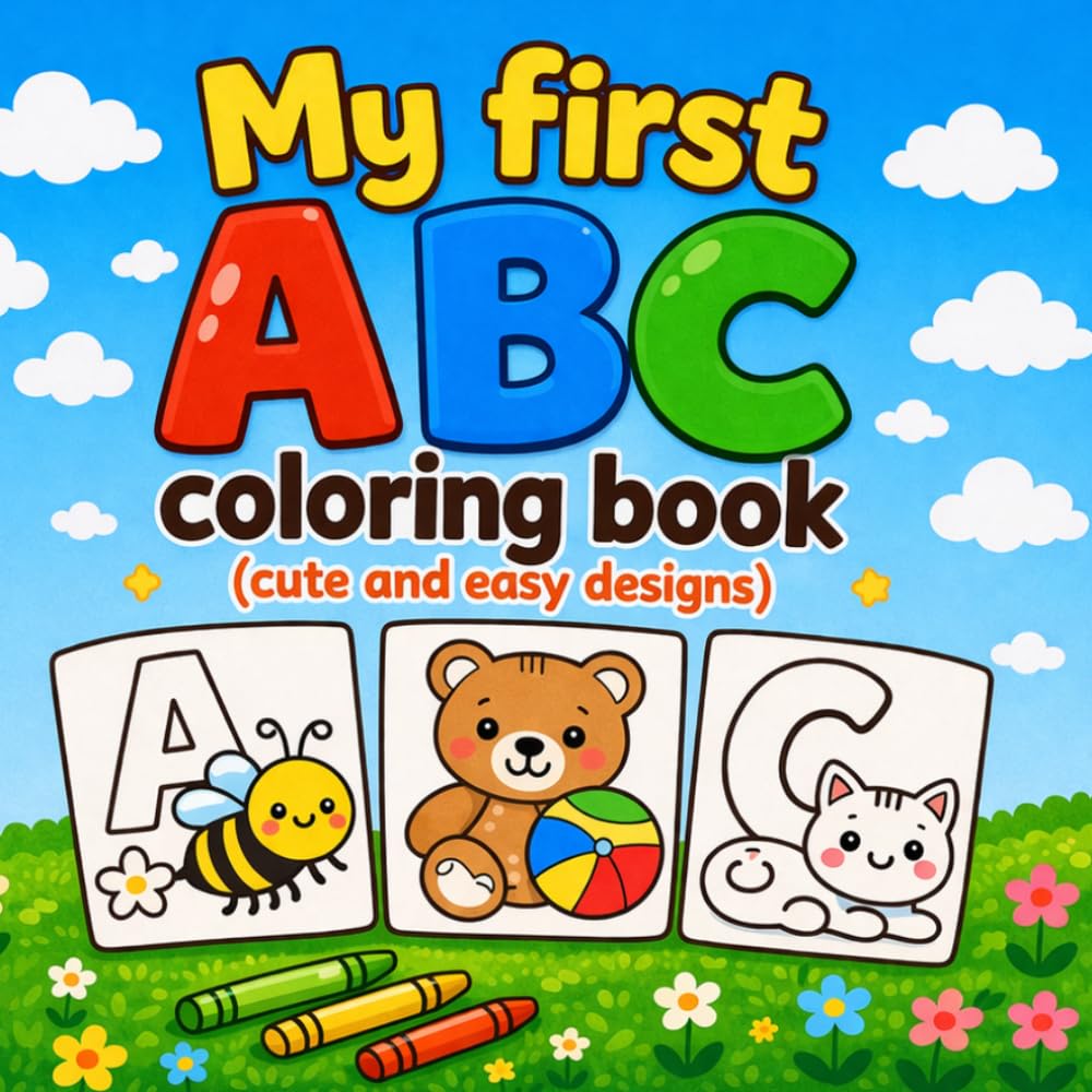 My First ABC Coloring Book (Cute & Easy Designs)