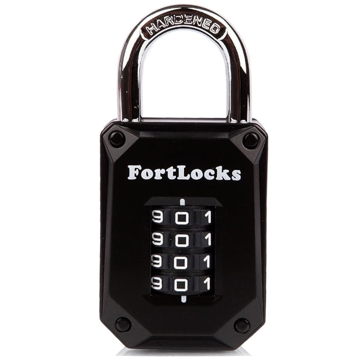 Buy FortLocks Gym Locker Lock 4 Digit, Heavy Duty, Hardened Stainless