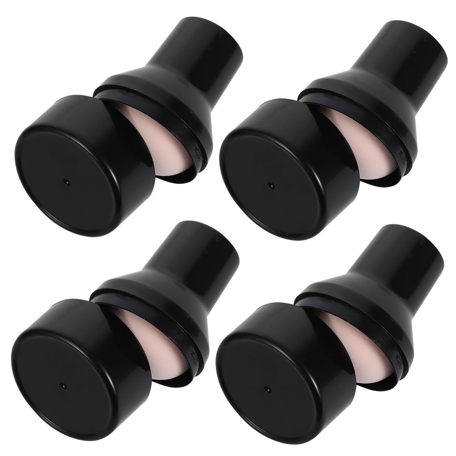 Didiseaon 4pcs Mushroom Shape Makeup Sponge Applicators Powder Puff for Even Application Washable Durable Face Powder Blending Tool for Women and Girls Skin Color Design