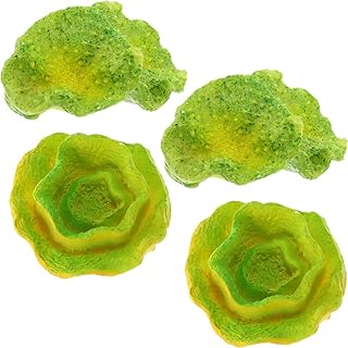 DECHOUS 4pcs Multicolor Plants Under The Sea Aquarium Plants Resin Coral Decor Aquarium Coral Decoration Aquarium Landscape Grass Shrimp Environmental Resin Coral Reef Fish Tank Supplies