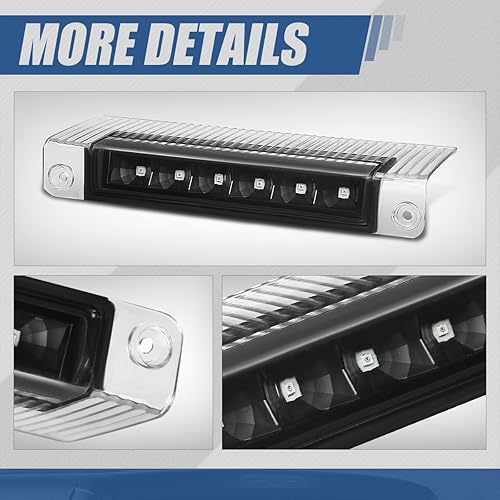 Miniatura 5 de Auto Dynasty Lámpara de freno LED trasera de montaje alto de tercera parte trasera compatible con Chevy Express GMC Savana 1500 2500 3500 2003-2017,