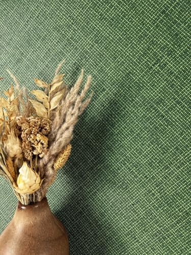 Newroom Papier Peint Intissé Vert Uni - Moderne Aspect Textile Structure pour Salon Chambre Cuisine