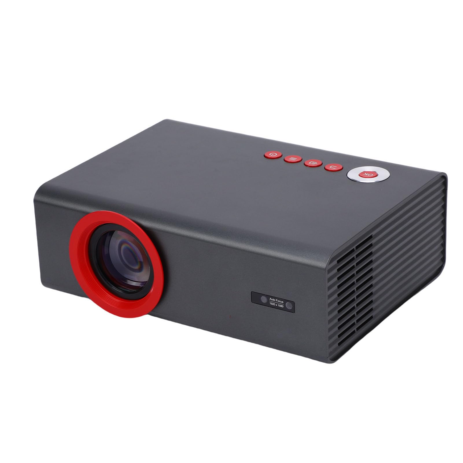RiToEasysports Proiettore Portatile, Proiettore Tascabile LED HD 1080P con Altoparlante Integrato e Telecomando, per Film in Campeggio in Ufficio a Casa (Spina europea)