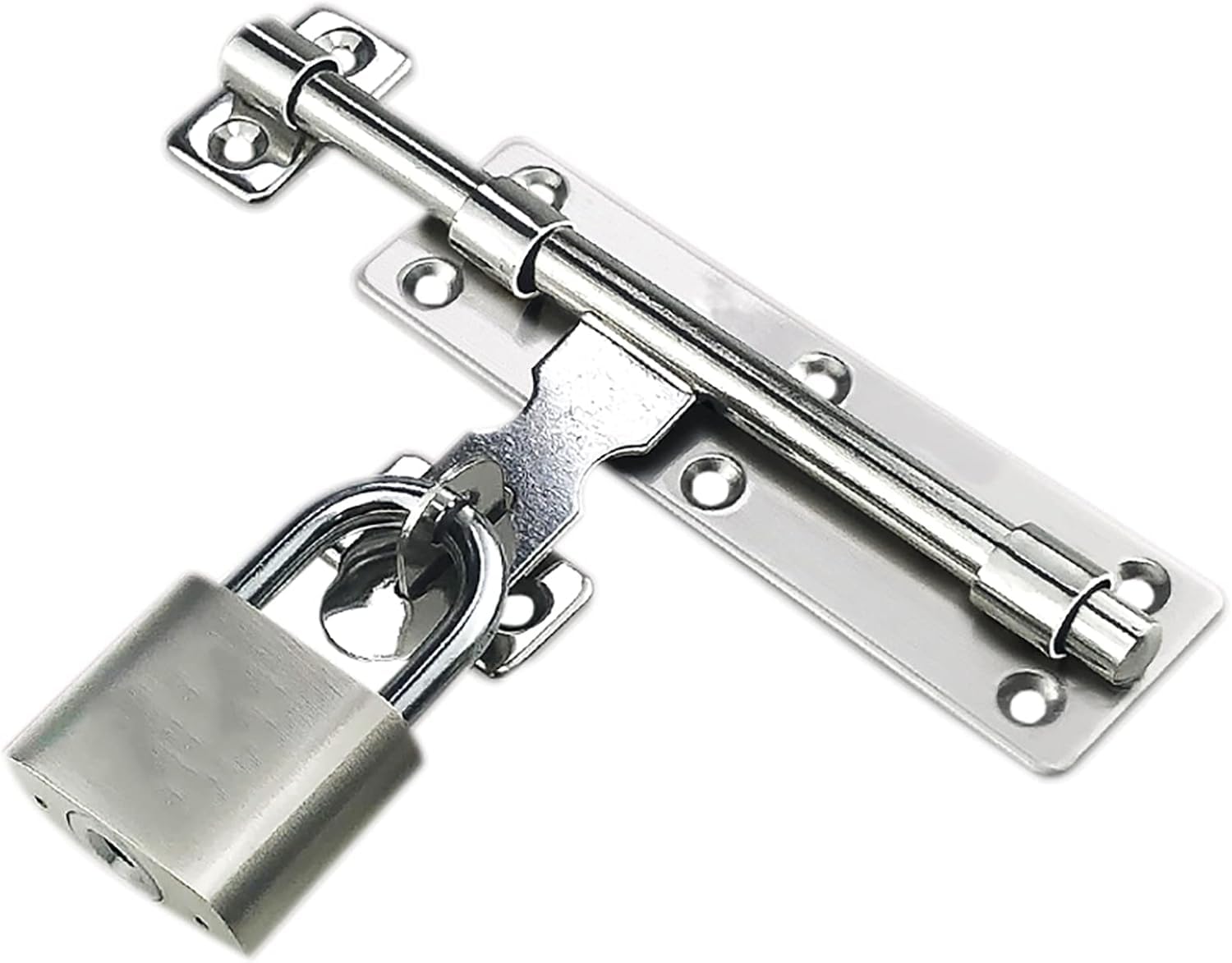 Uoxhfdh One Color 2 Pack Barrel Bolt, Heavy Duty Door Slide Latch With Screws And, Lock For(8 Inches)