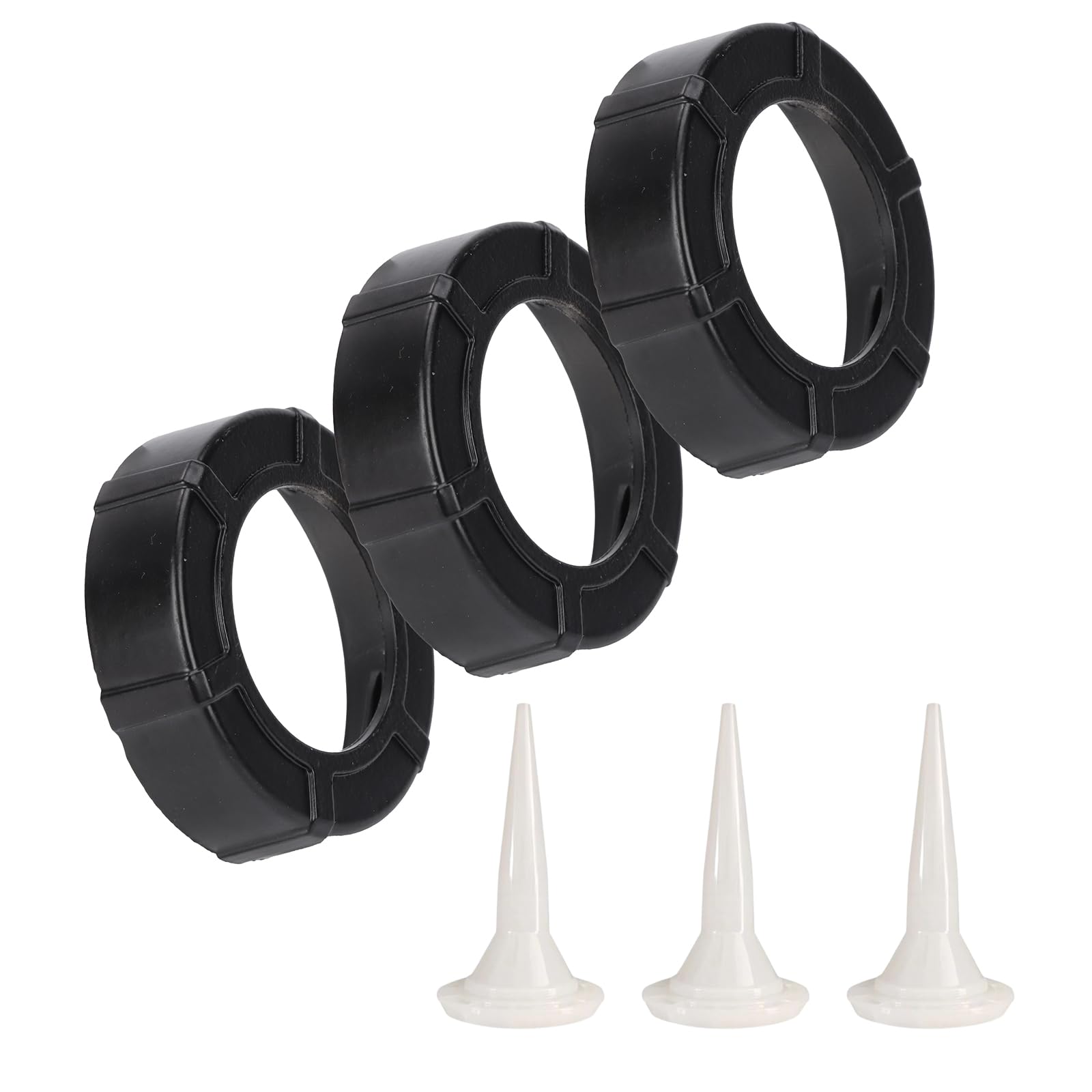 12 Pcs Caulking Nozzle Cones - Replacement Tips For Sausage Caulking Gun, Plastic Extension Nozzles For Sealant & Epoxy