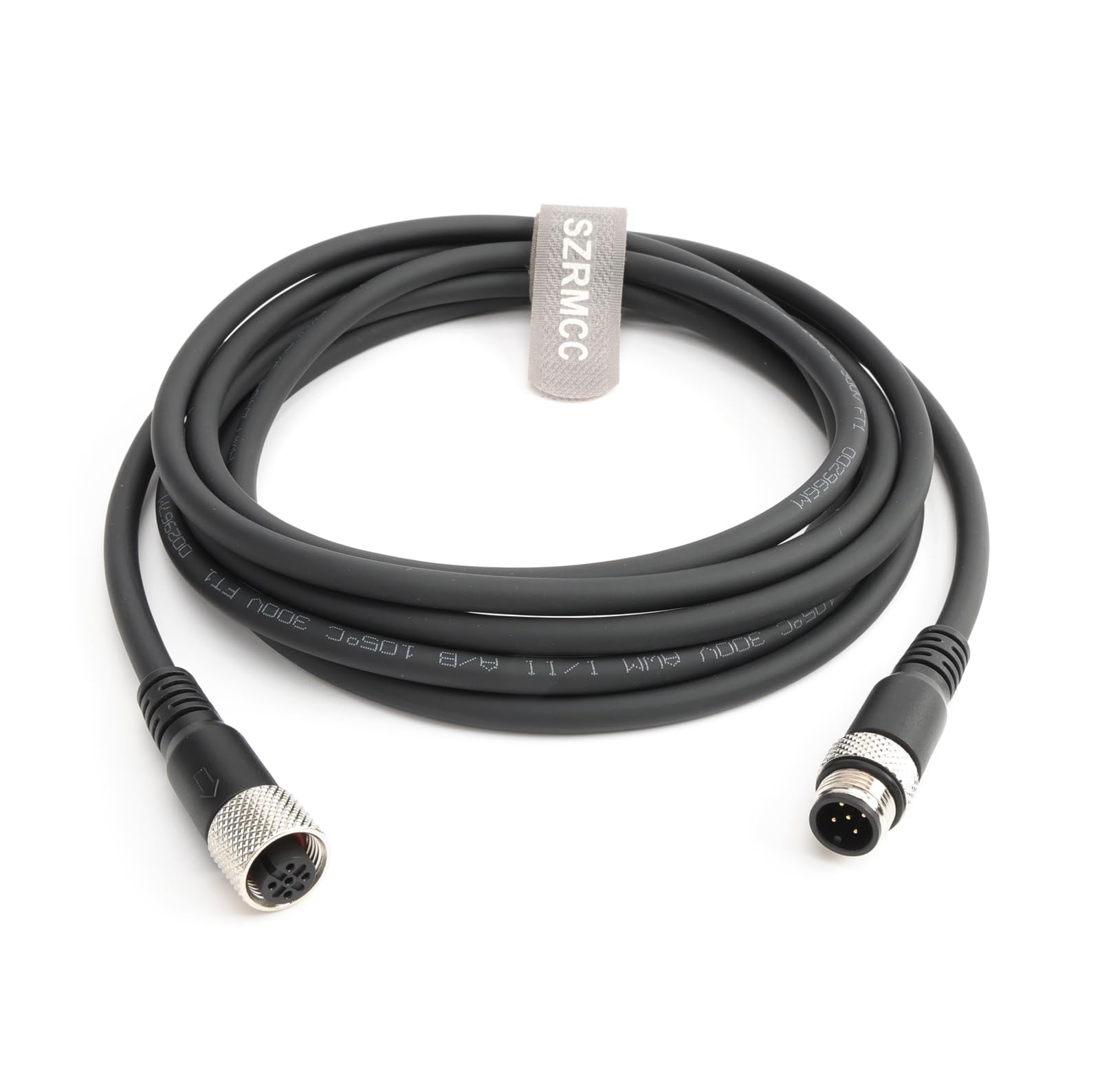 SZRMCC M12 5 Broches Mâle vers Femelle de Câble de Capteur Câble Blindé étanche à Haute Flex pour Caméra Industrielle Module bus de Terrain (2m)