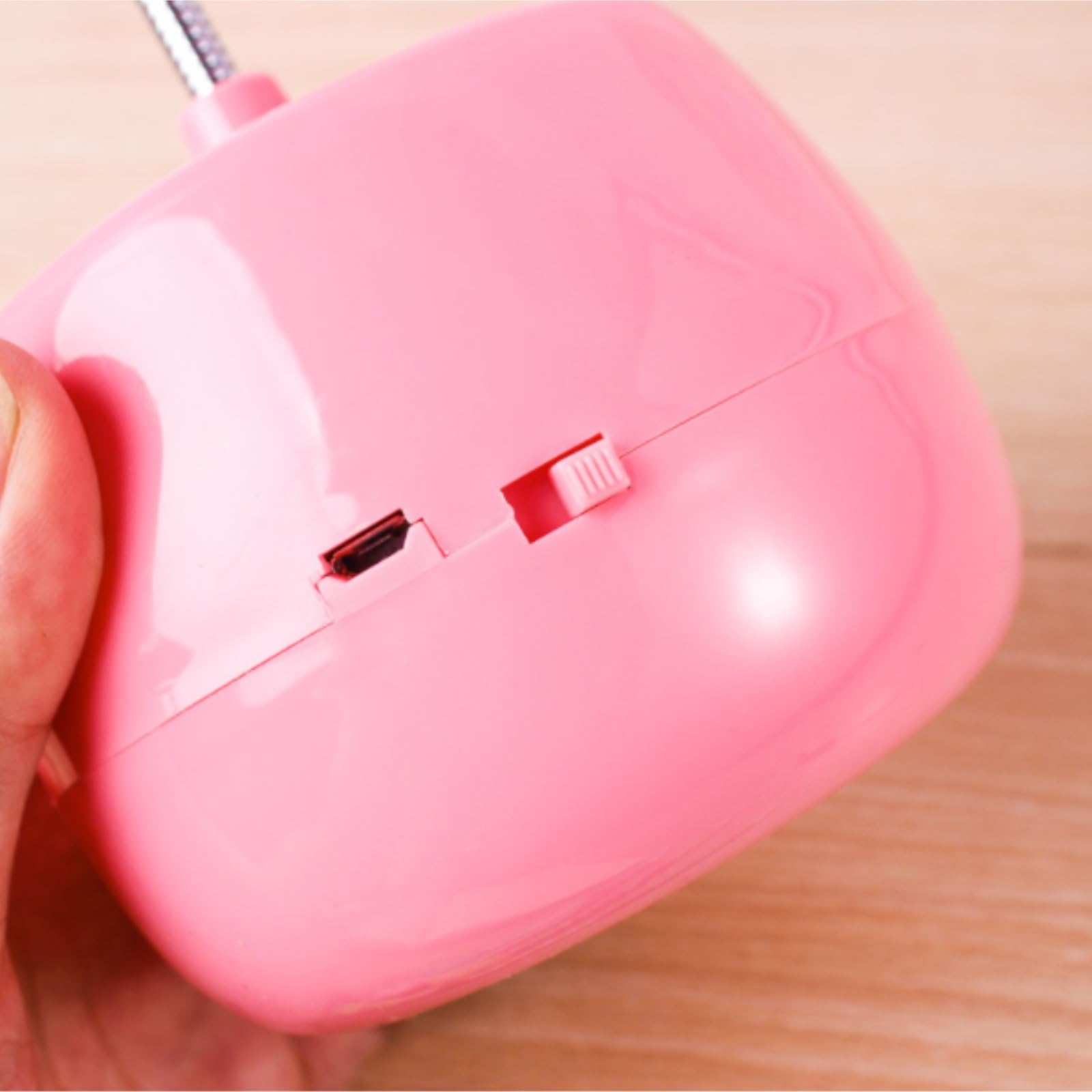 Lampara Escritorio para Oficina Lámpara De Escritorio con Girasol, Carga USB, Protección For Los Ojos, Flexible Moderno Flexo Escritorio(Pink)
