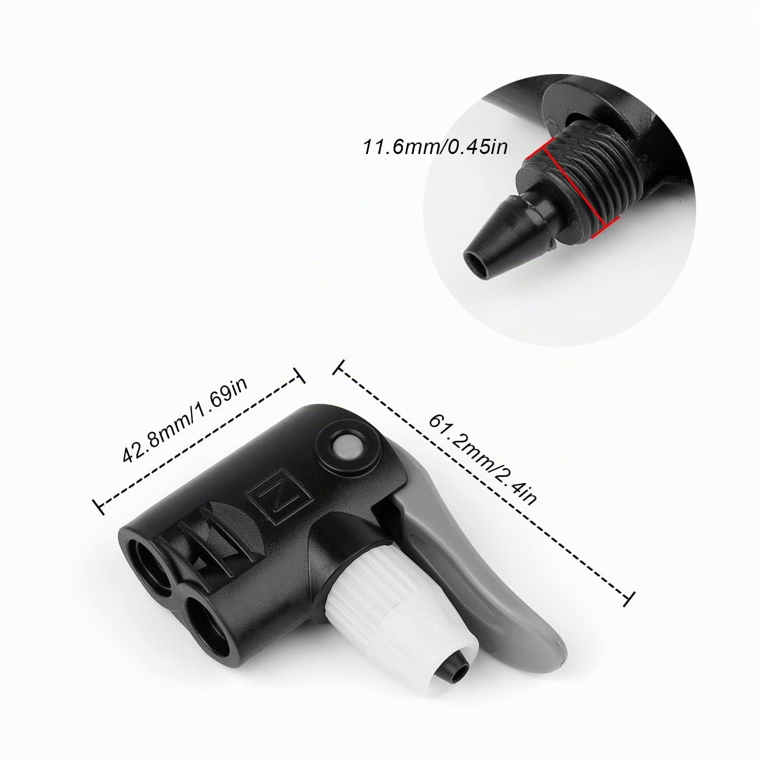 DIYCUT Pumpenkopf Fahrradpumpe, Ersatz Fahrradpumpen Adapter