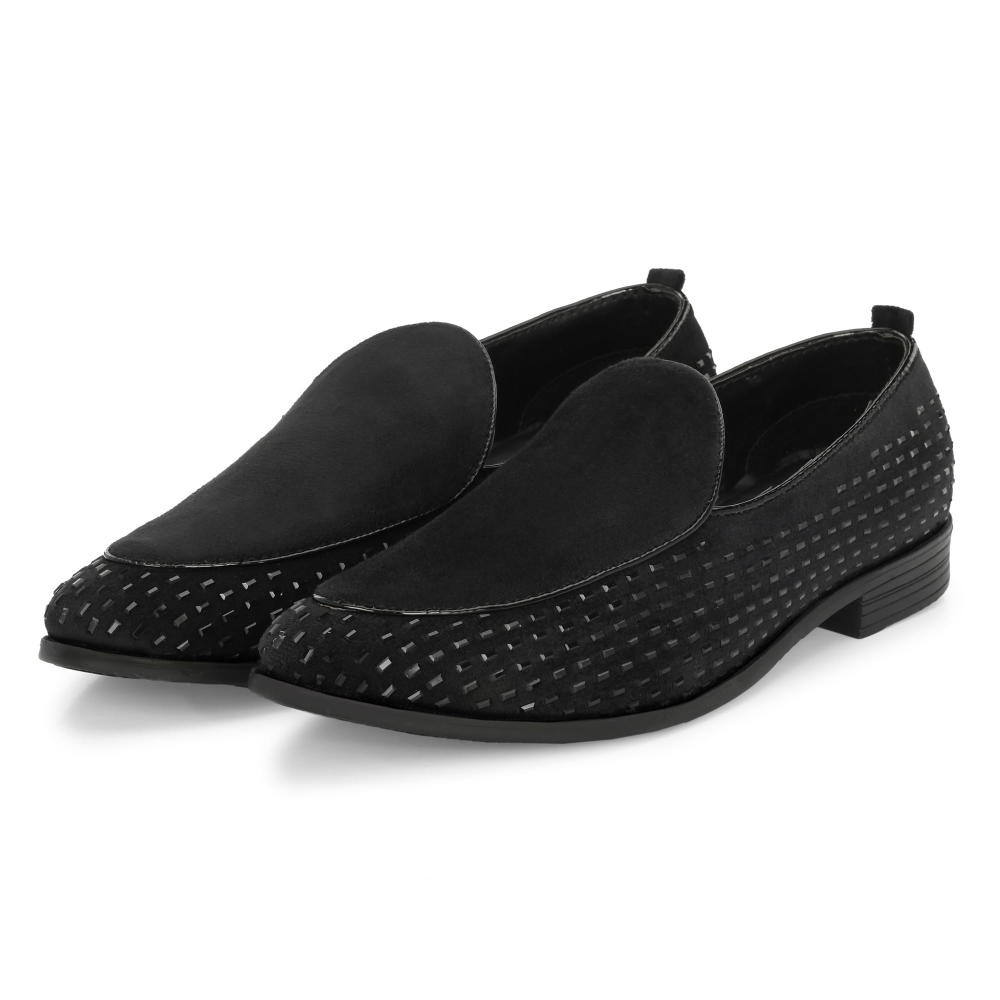 BERKINS Mens Hand Embroidered Slipons (Black, 6) (B0CLH7J4ZZ) Amazon Price History, Amazon Price Tracker