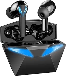 Wireless Bluetooth Headphones with Charging Case, Wireless Earbuds, Waterproof Stereo Earphones in-Ear Built-in Mic Headset for Sport(Black) asin的图片