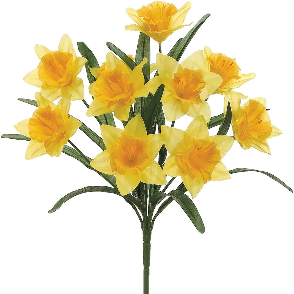18.5" Daffodil Bush x10 Yellow (Pack of 12)