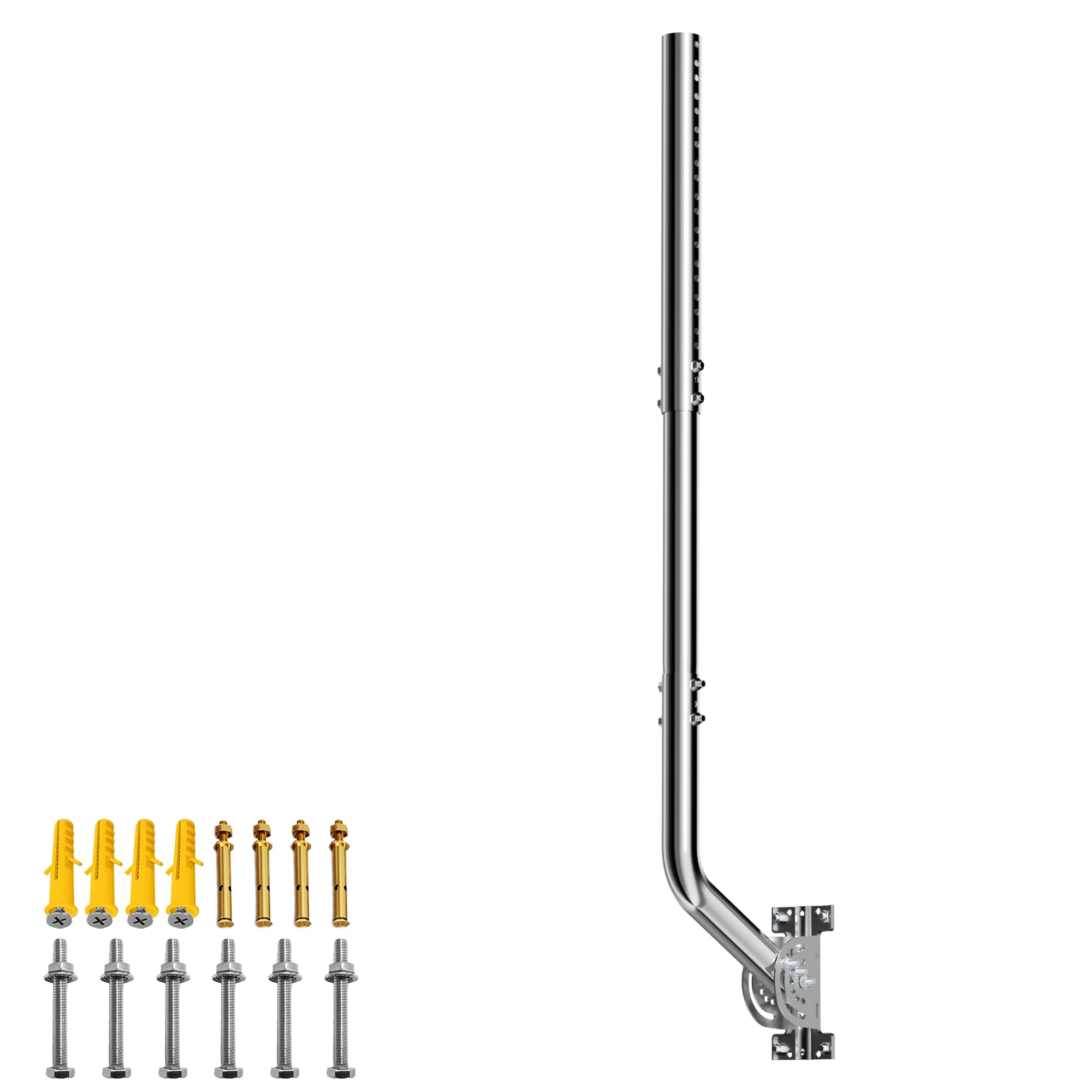 Palo antenna universale per TV, satellite, radio, antenne WiFi, Star-link (Scheggia-71-101cm)