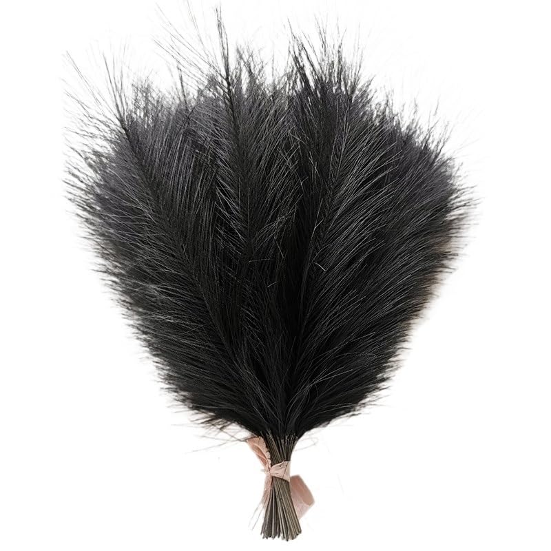 Pampas Grass Large 10pc 14in Flores Artificiales Decoración miniatura 1