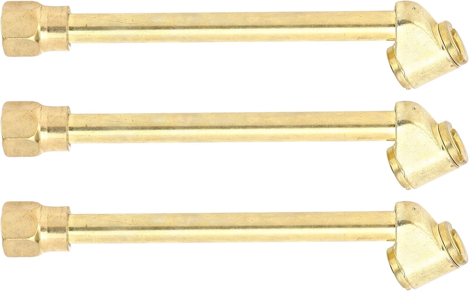 Dual Air Chuck 1/4 Inch FNPT Thread, Iron Zinc Alloy, 10 Sets - Quick Plug Connection, Anti Leakage Valve, Suitable for Truck RV Bus Tires