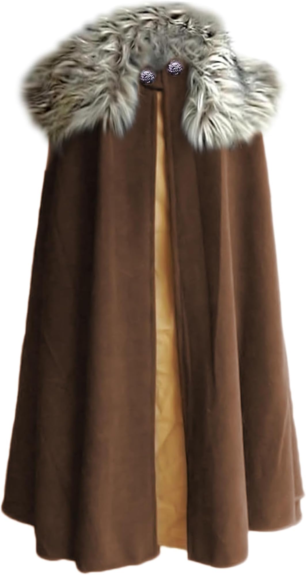 Mens Viking Cloak Fur Cape Costume Medieval Renaissance King With Fur Cloak Halloween Cosplay