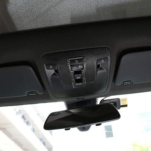 Miniatura 3 de YIWANG Carbono real para Mercedes Benz CLA GLA Clase A C117 X156 W176 A180 2013-2018 techo corredizo de coche marco de lámpara de lectura delantera