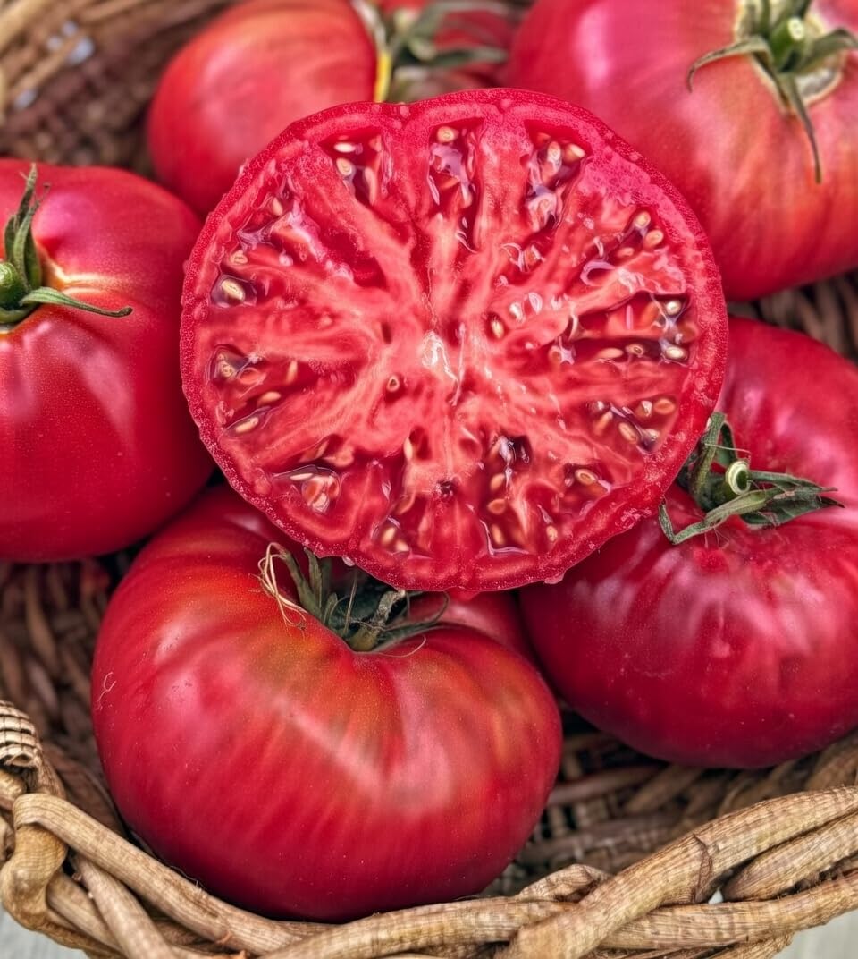 Pink Ponderosa Heirloom Tomato Seeds - Large Tomato - One of The Most Delicious Tomatoes for Home Growing, Non GMO - Neonicotinoid-Free.