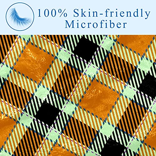 Plaid doux et chaud jaune imprimé graphique pour lit et canapé - 4