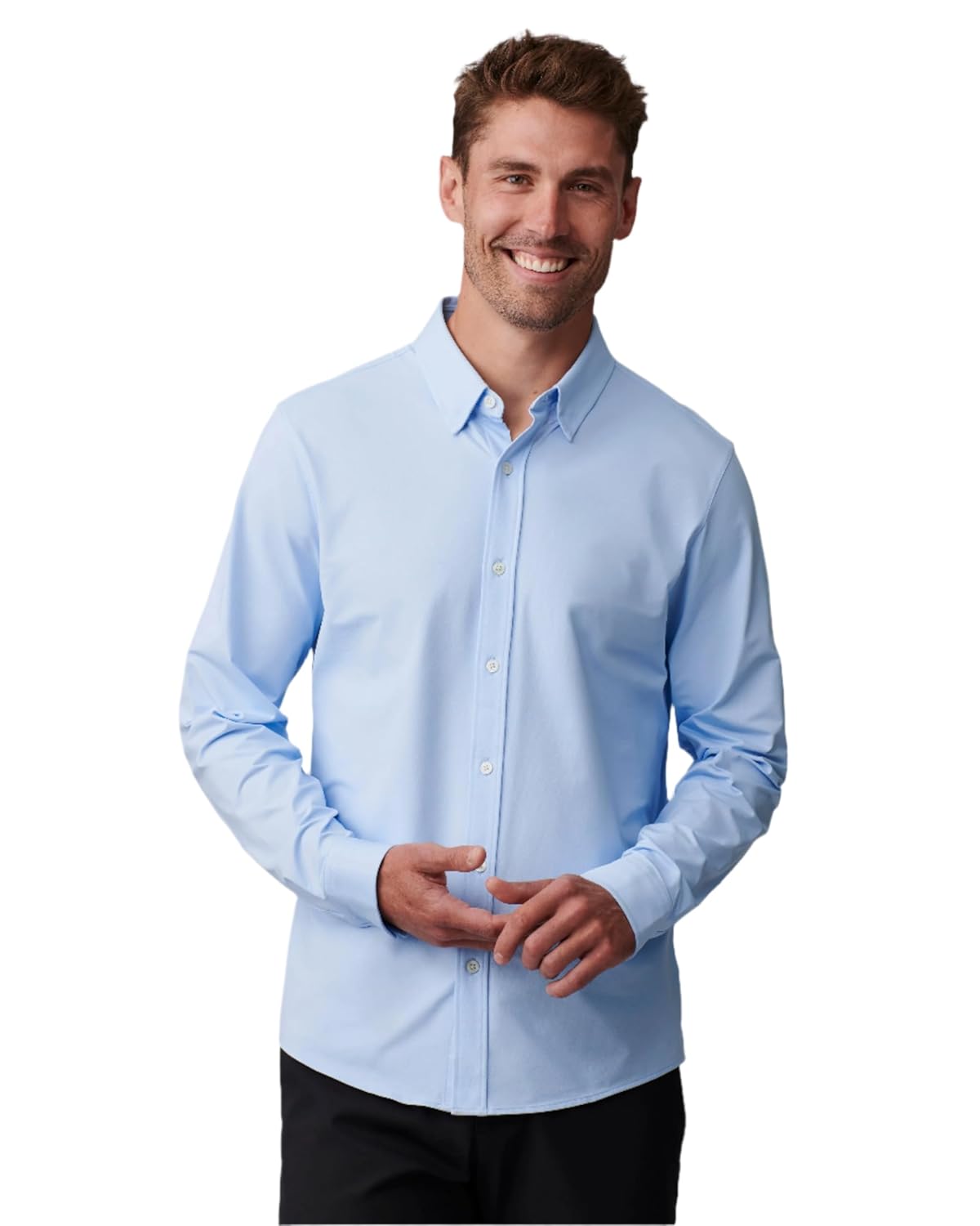 Rhone Camisa social masculina Commuter, slim fit, confortável, elástico em quatro direções, não amassa, antiodor