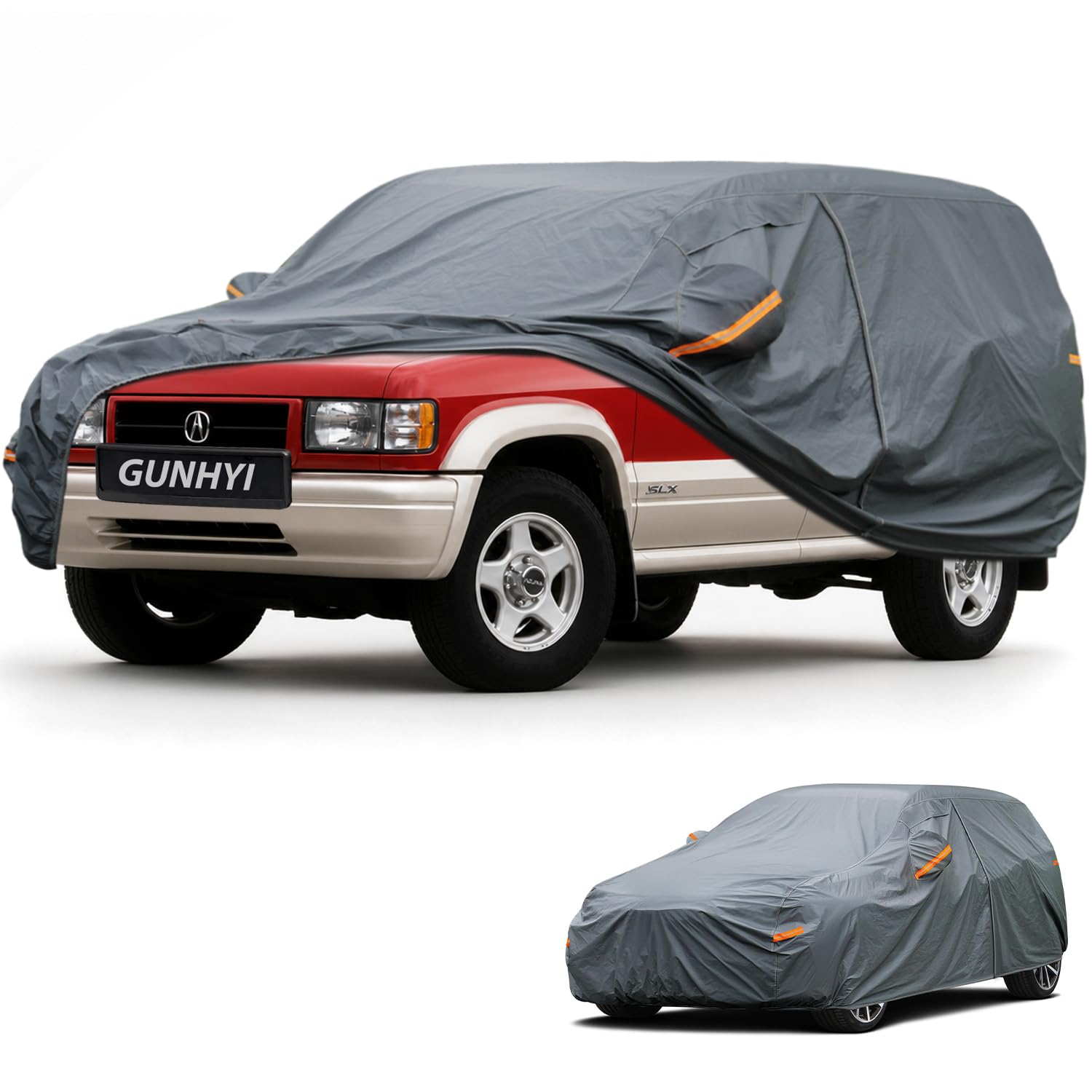 GUNHYI Premium Car Cover Custom Fit Acura SLX, 16 Layers Heavy Duty Car Cover Waterproof All Weather with Zipper Door for Sun Rain Snow Dust Uv Protection