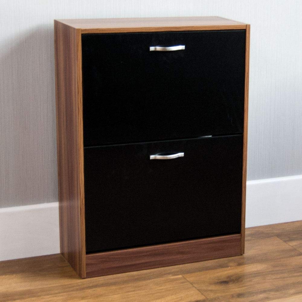 Scarpiera Vida Designs Con 2 Cassetti - Mobile Ingresso In Legno Noce/Bianco - Foto 9