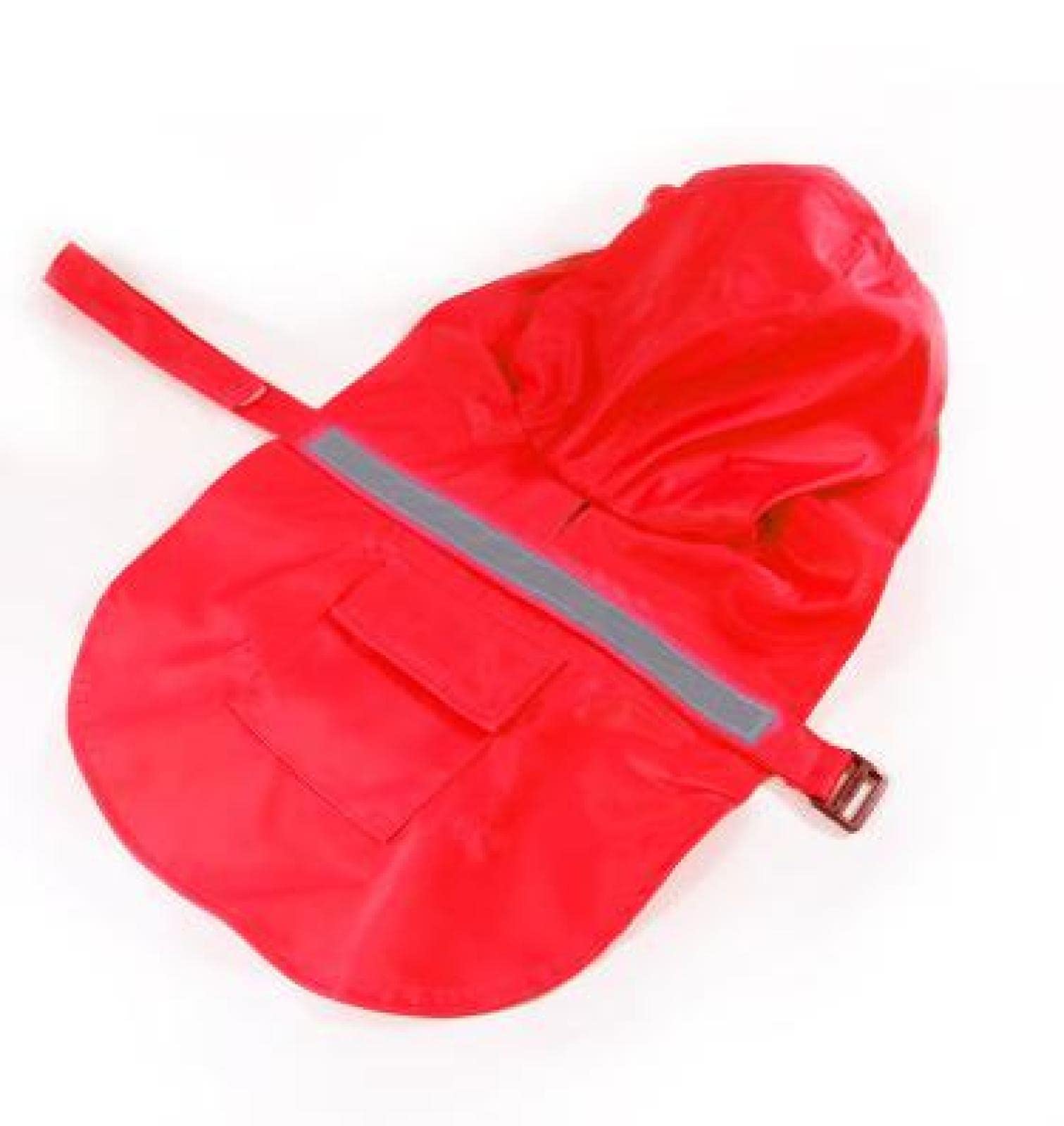 Grand Imperméable pour Animaux De Compagnie Ceinture Réfléchissante Chien Imperméable en Plein Air Veste Imperméable pour Animaux De Compagnie XS-XXXL Mode Doux Respirant Chien Imperméable,Rouge,