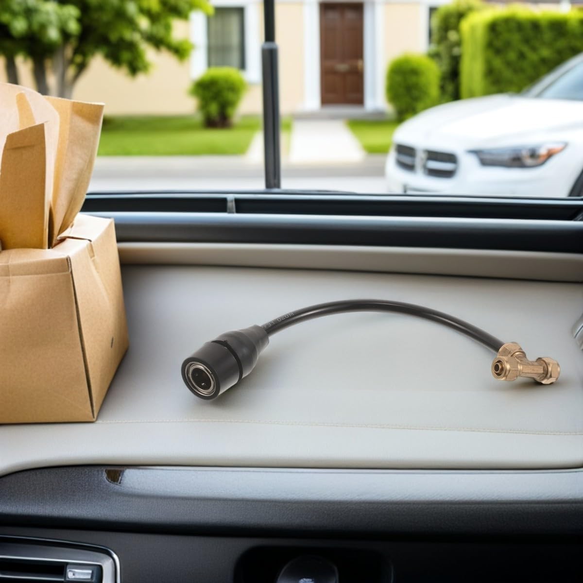 Air Tank Hose Tee Splitter for Semi Truck Air Seat Extension Kits with Copper and Plastic Construction Easy Installation and High Pressure Resistance for Commercial Truck Use