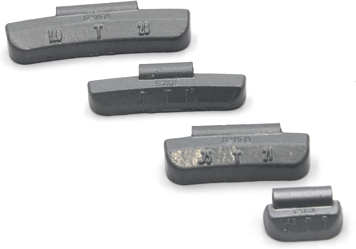 T Series Hammer on ZINC Wheel Weights Coated (0.25oz-0.50oz-0.75oz-1.0oz) 25pcs@